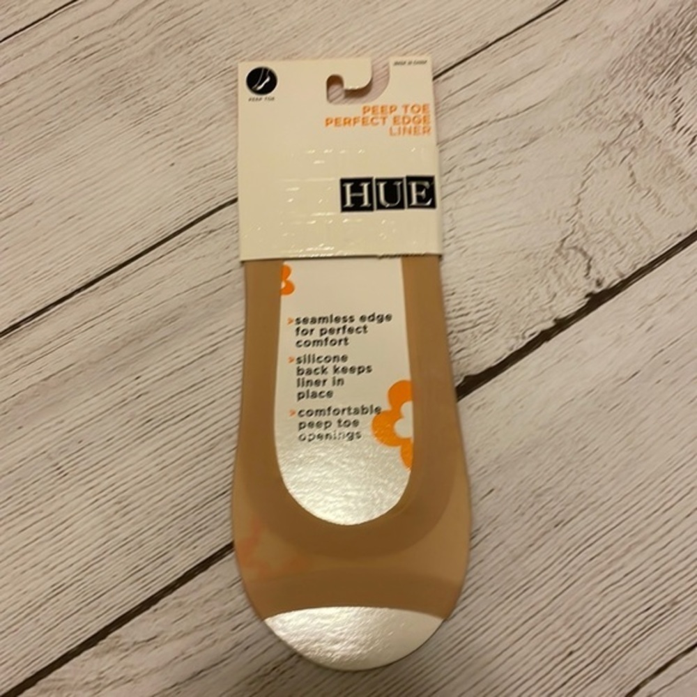NWT HUE peep toe perfect edge liner sock​​​